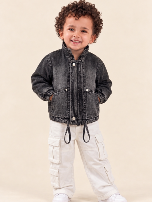 f1 جاكيت Denim-dark
