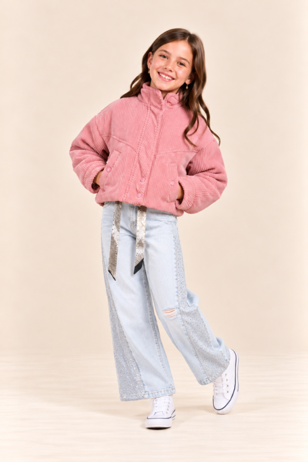 جاكيت 1501 بينك-1 جاكيت Flora Pink