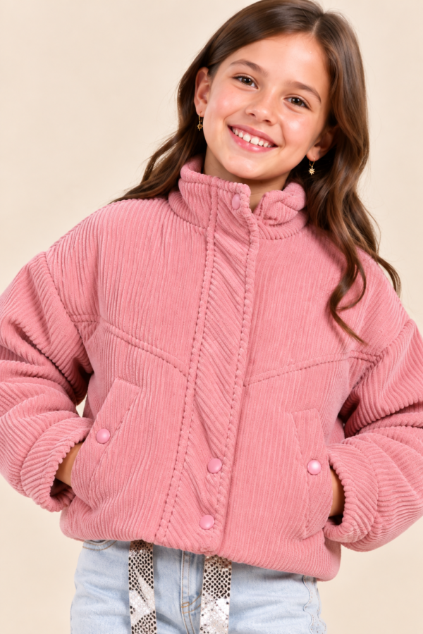 جاكيت 1501 بينك-3 جاكيت Flora Pink