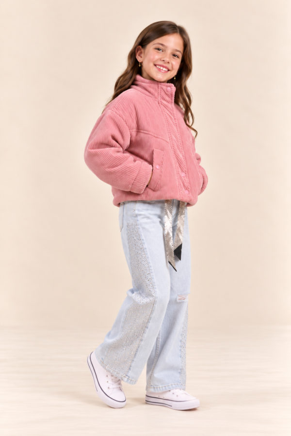 جاكيت 1501 بينك-4 جاكيت Flora Pink