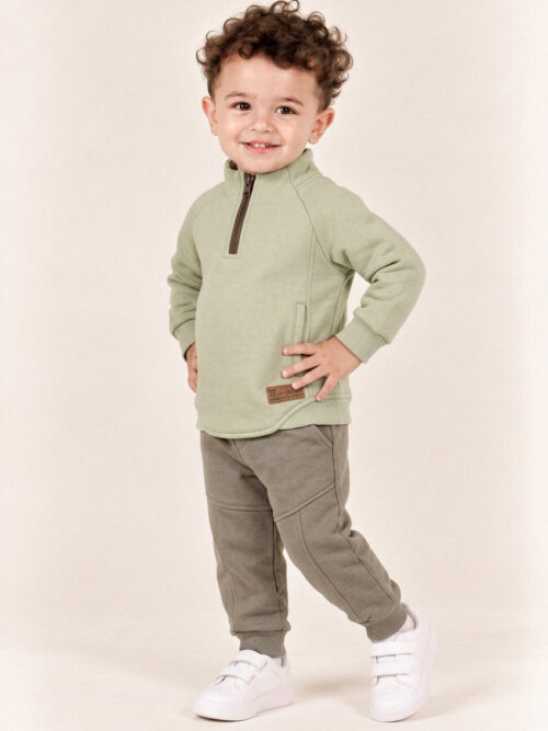 ٢٦٣٩٤ بيجامة ولادي قطعتين زيتي طقم Active Olive