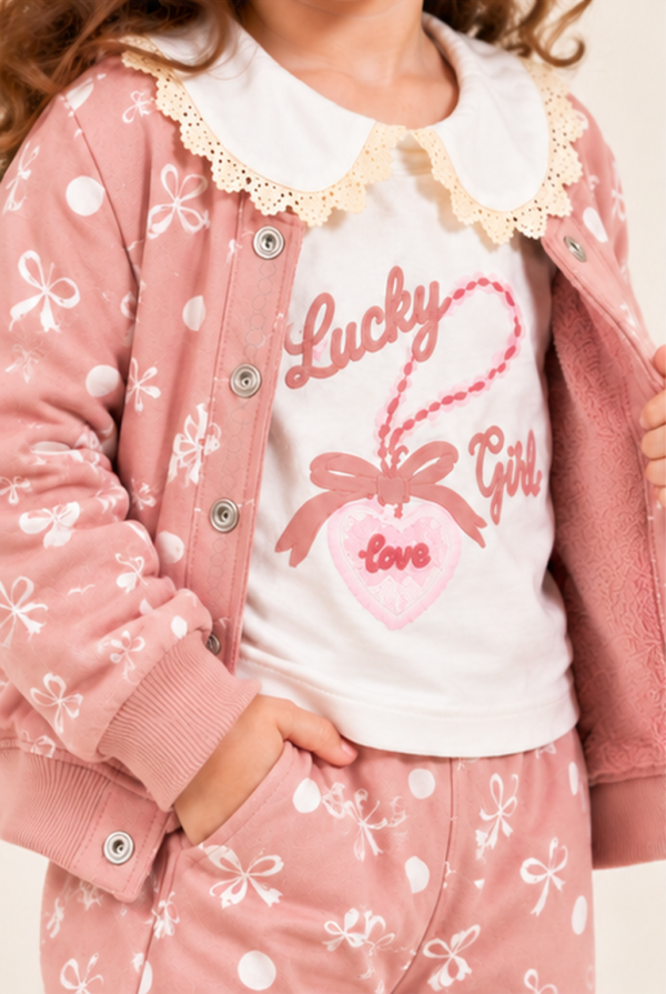 طقم Bow Pink