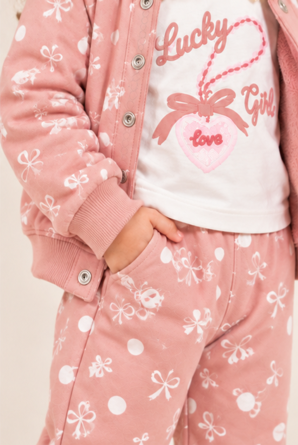 طقم Bow Pink